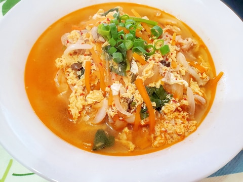 野菜いっぱい!豚キムチクッパ